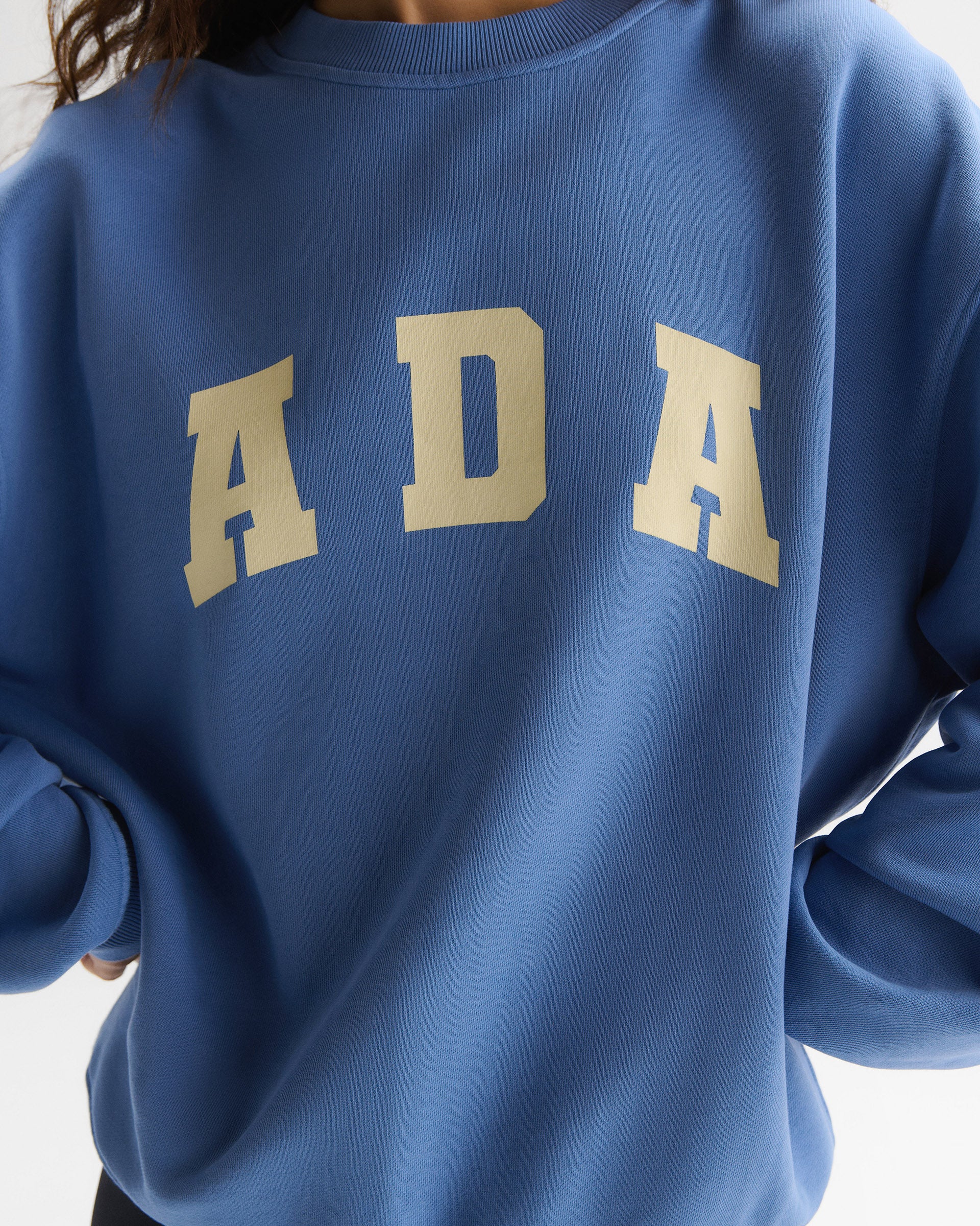 ADA Oversized Sweatshirt - Blossom Blue/Buttercream - Image 3