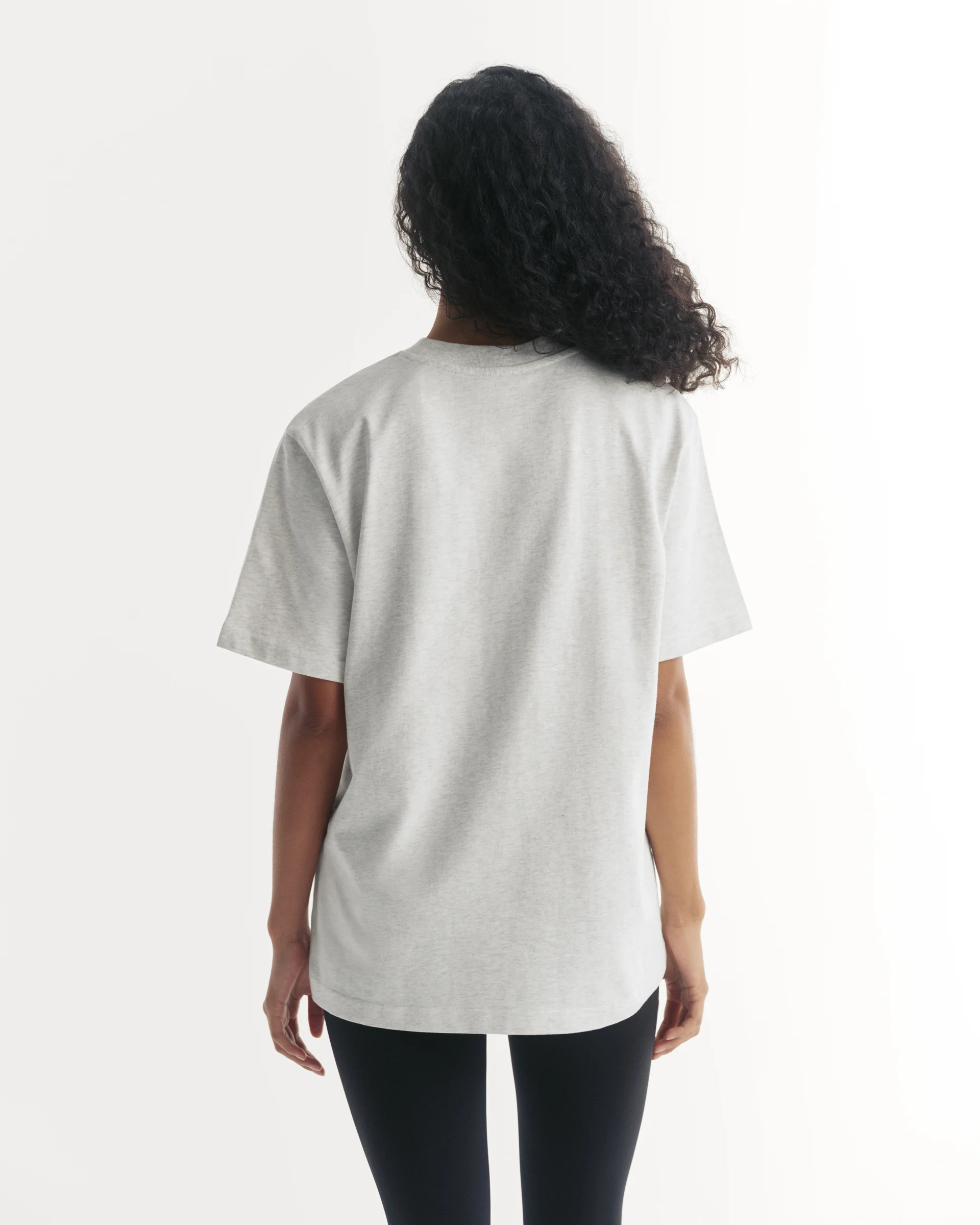 ADA Short Sleeve Oversized T-shirt - Light Grey Melange - Image 2