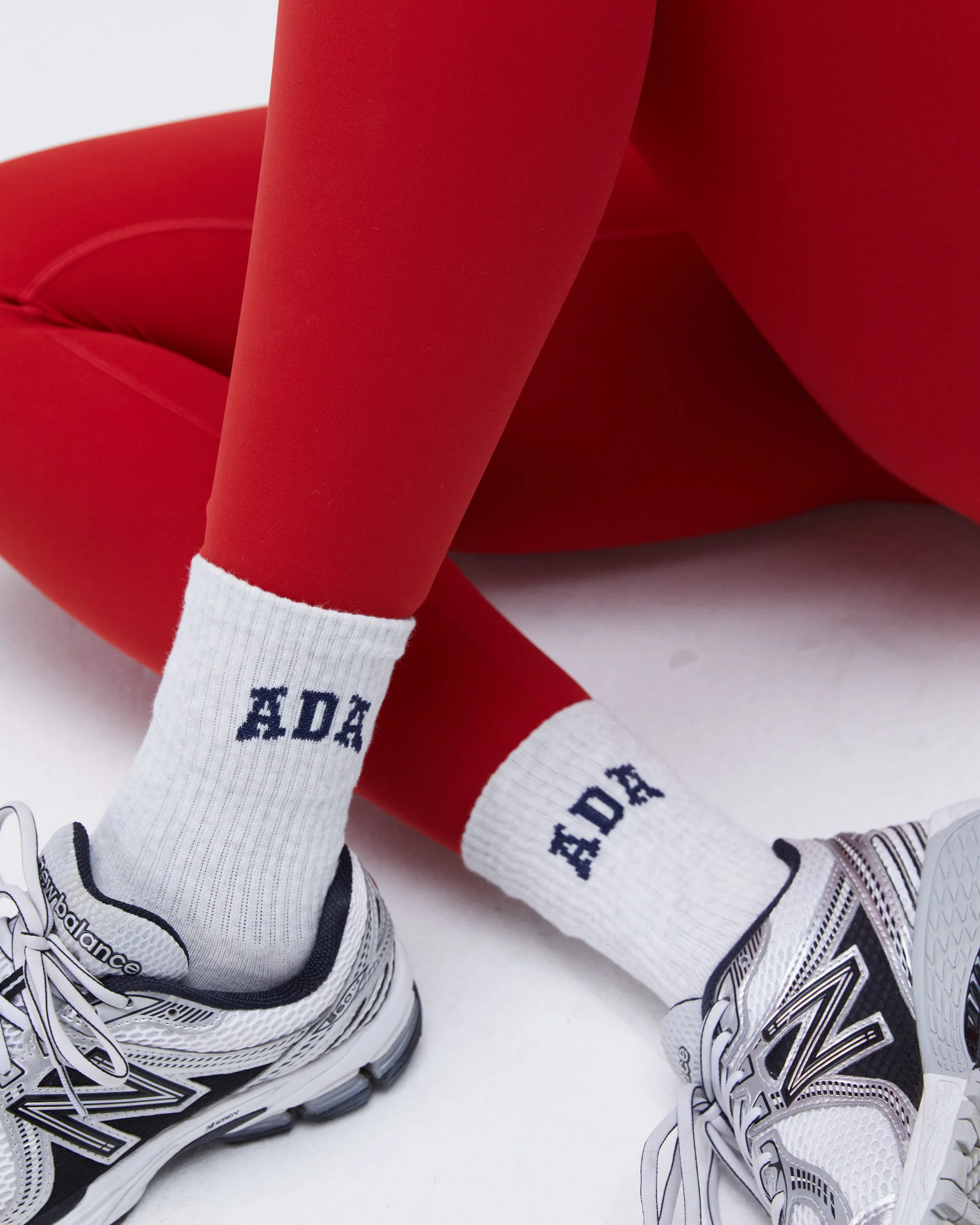 ADA Socks - Light Grey Melange/Navy Blue - Image 2