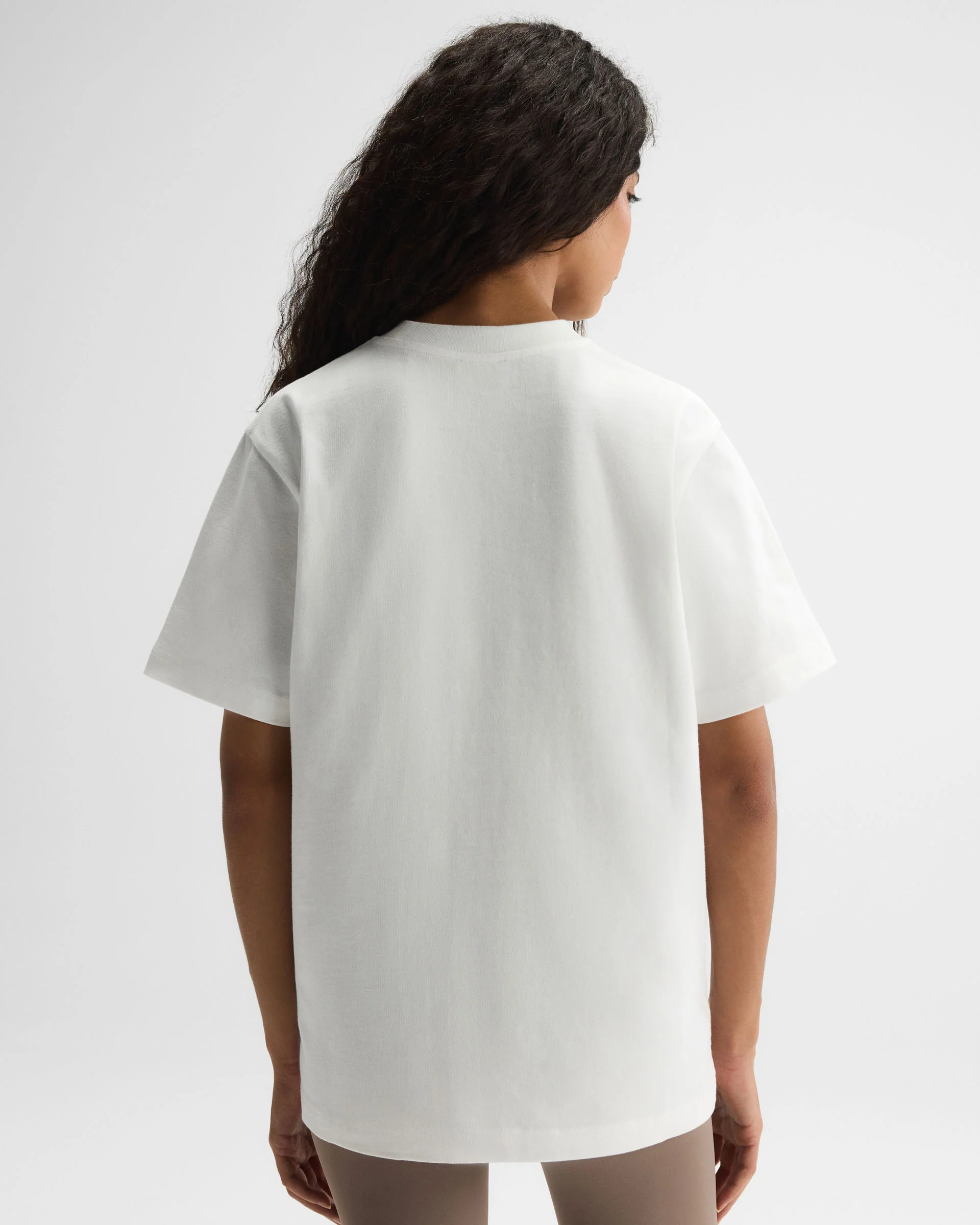 Adanola Sport Short Sleeve Oversized T-shirt - White/Coffee Bean - Image 3