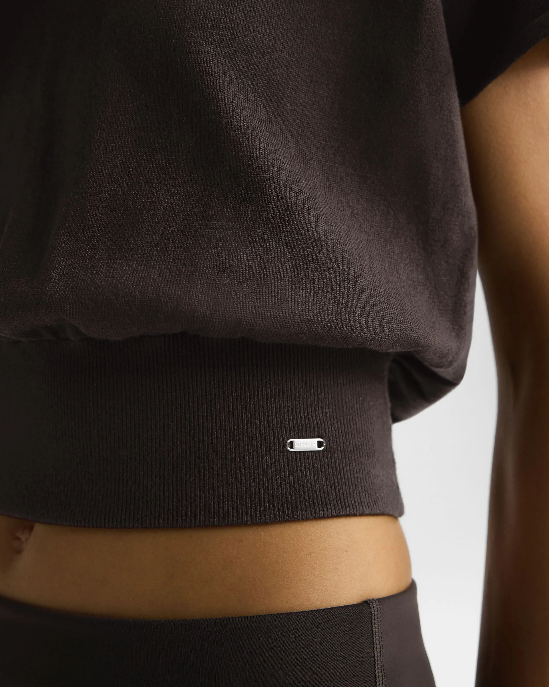 Asymmetric Knit Top - Coffee Bean - Image 3