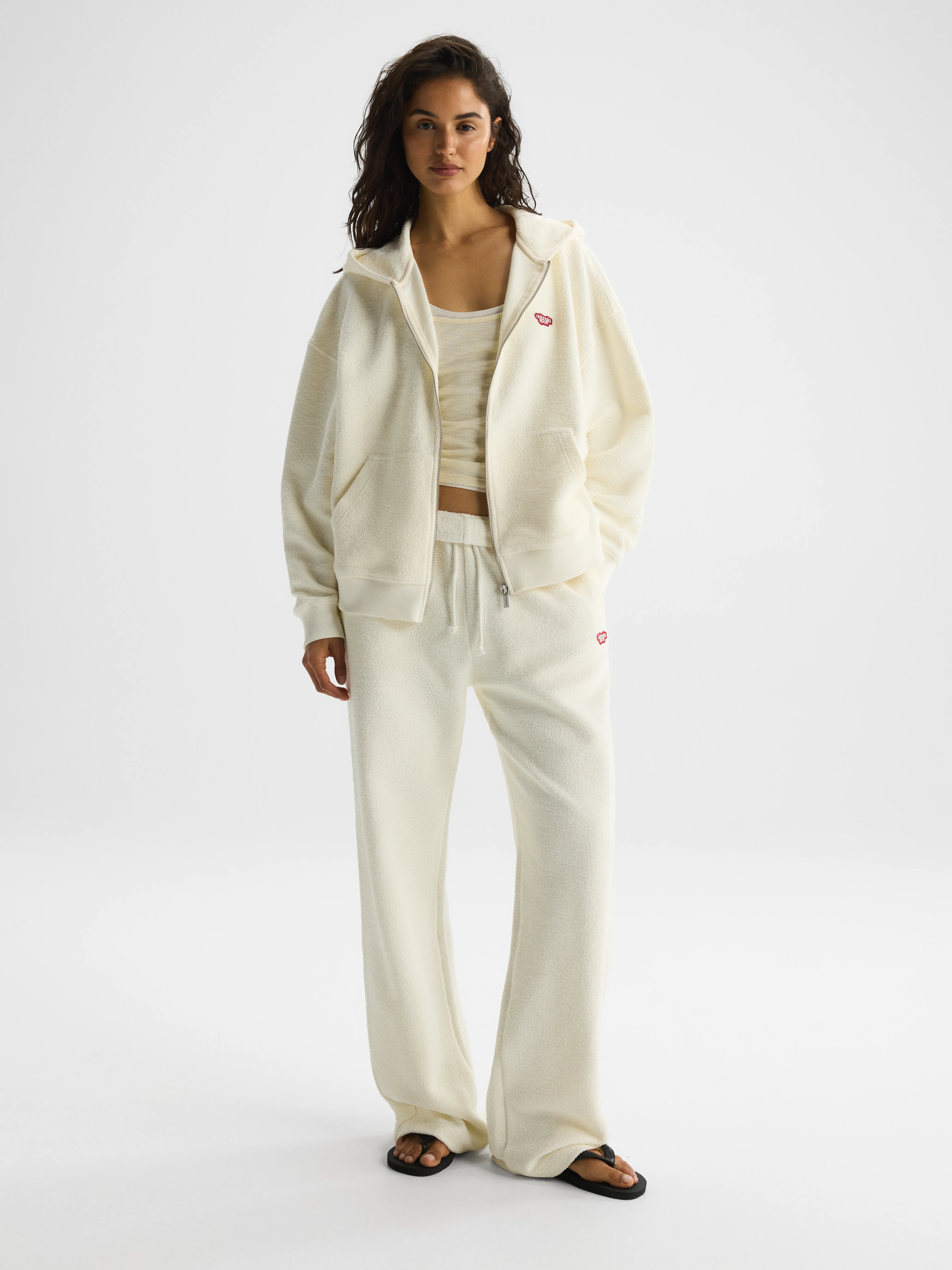 AS Reverse Loopback Straight Leg Sweatpants - Marshmallow White - Image 4