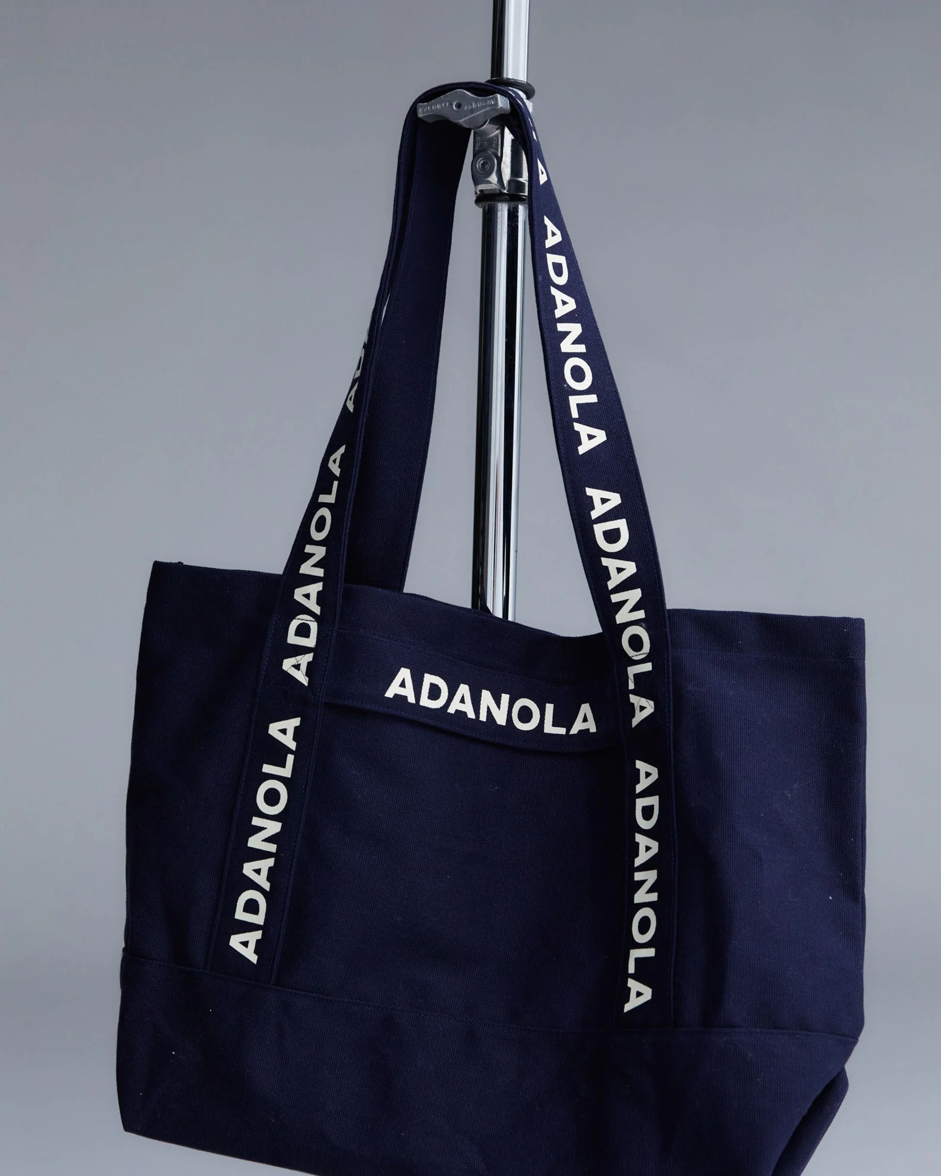 Branded Strap Tote Bag - Navy Blue - Image 2