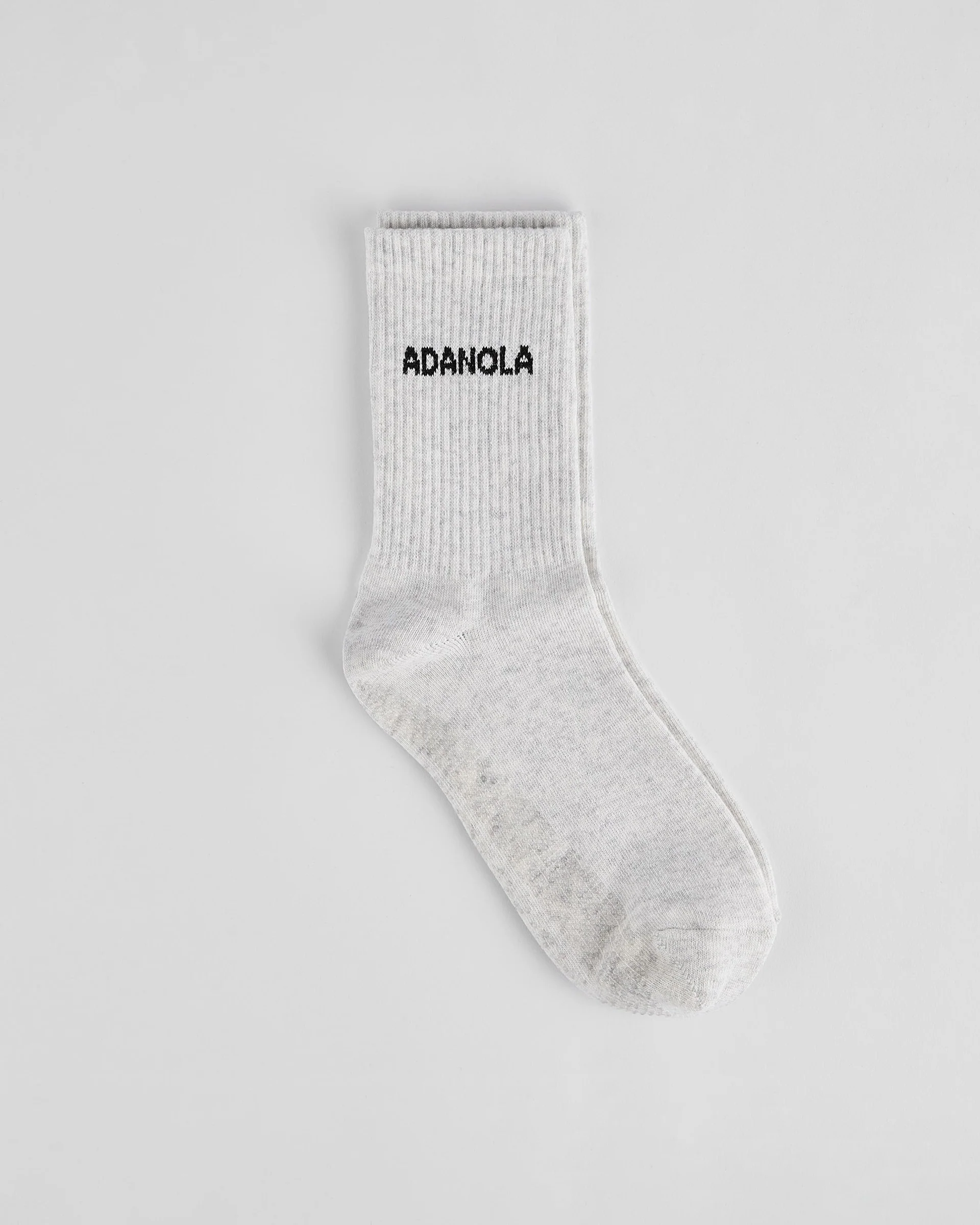 Pilates Grip Socks - Light Grey Melange