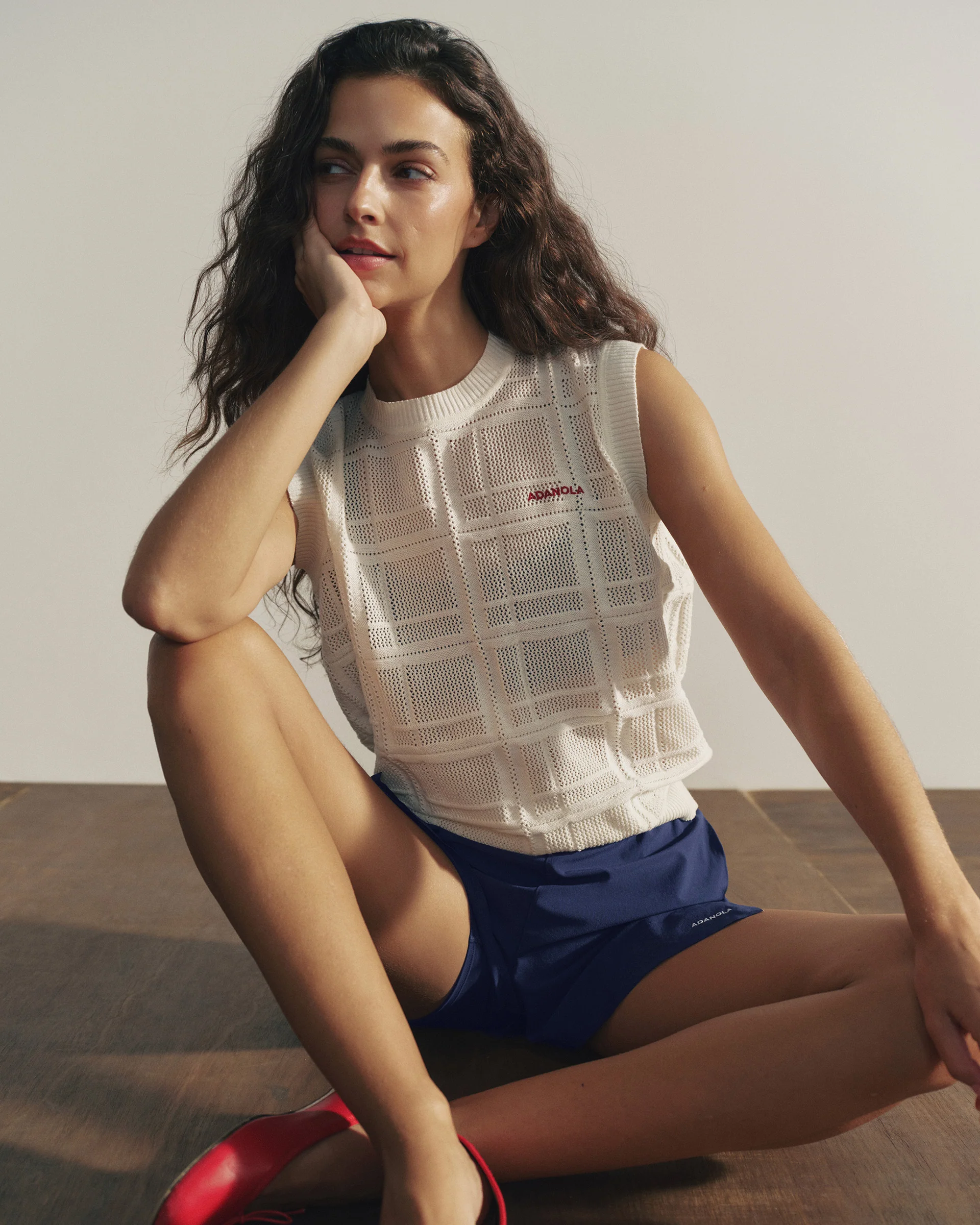 Jaquard Knit Vest Top - Marshmallow White - Image 3