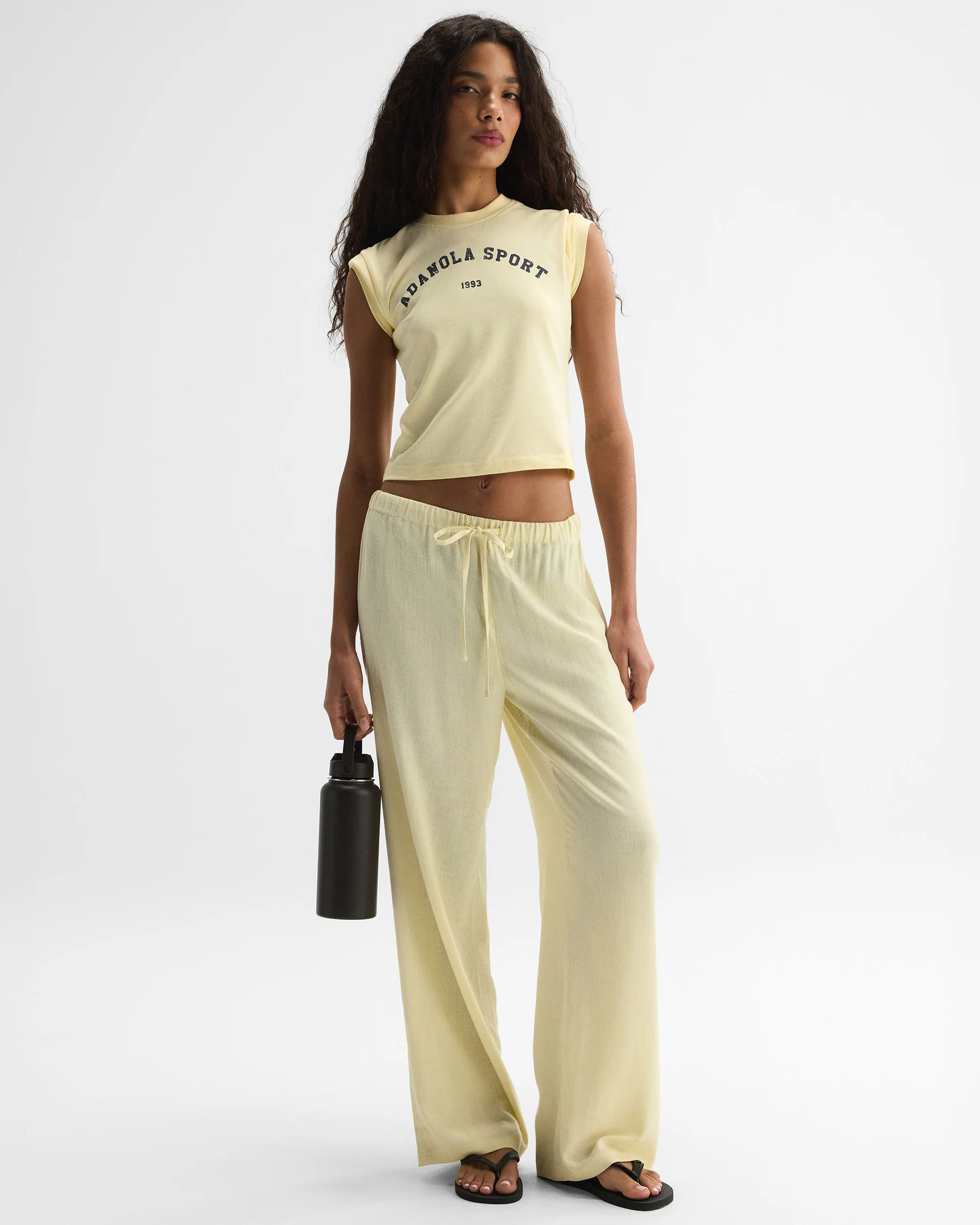 Linen Blend Pants - Buttercream - Image 5