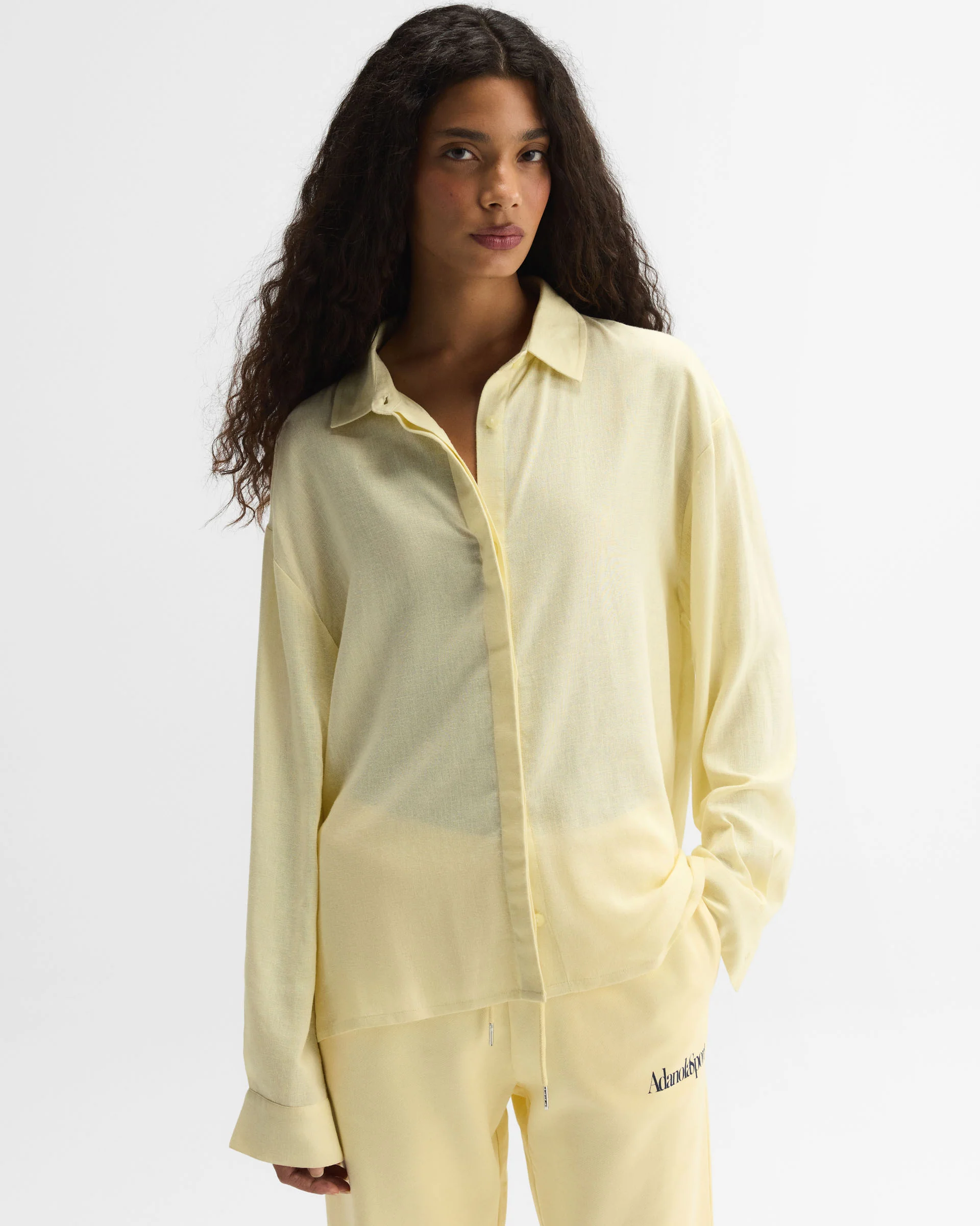 Linen Blend Shirt - Buttercream - Image 4