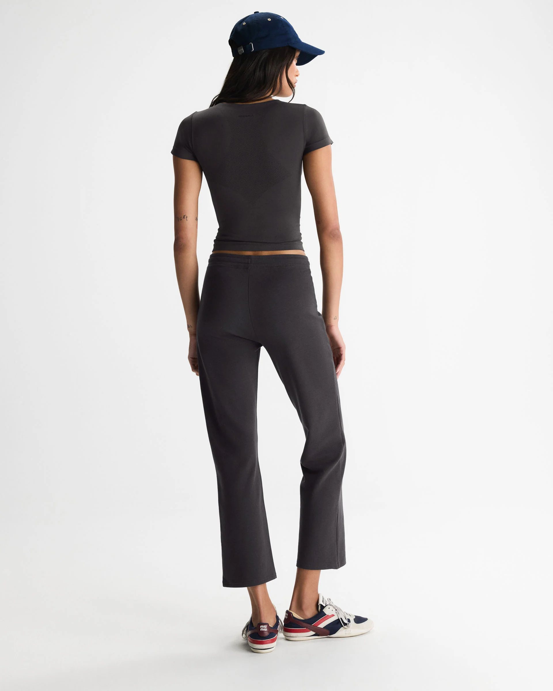 Modal Crop Straight Leg Pants - Coffee Bean - Image 2