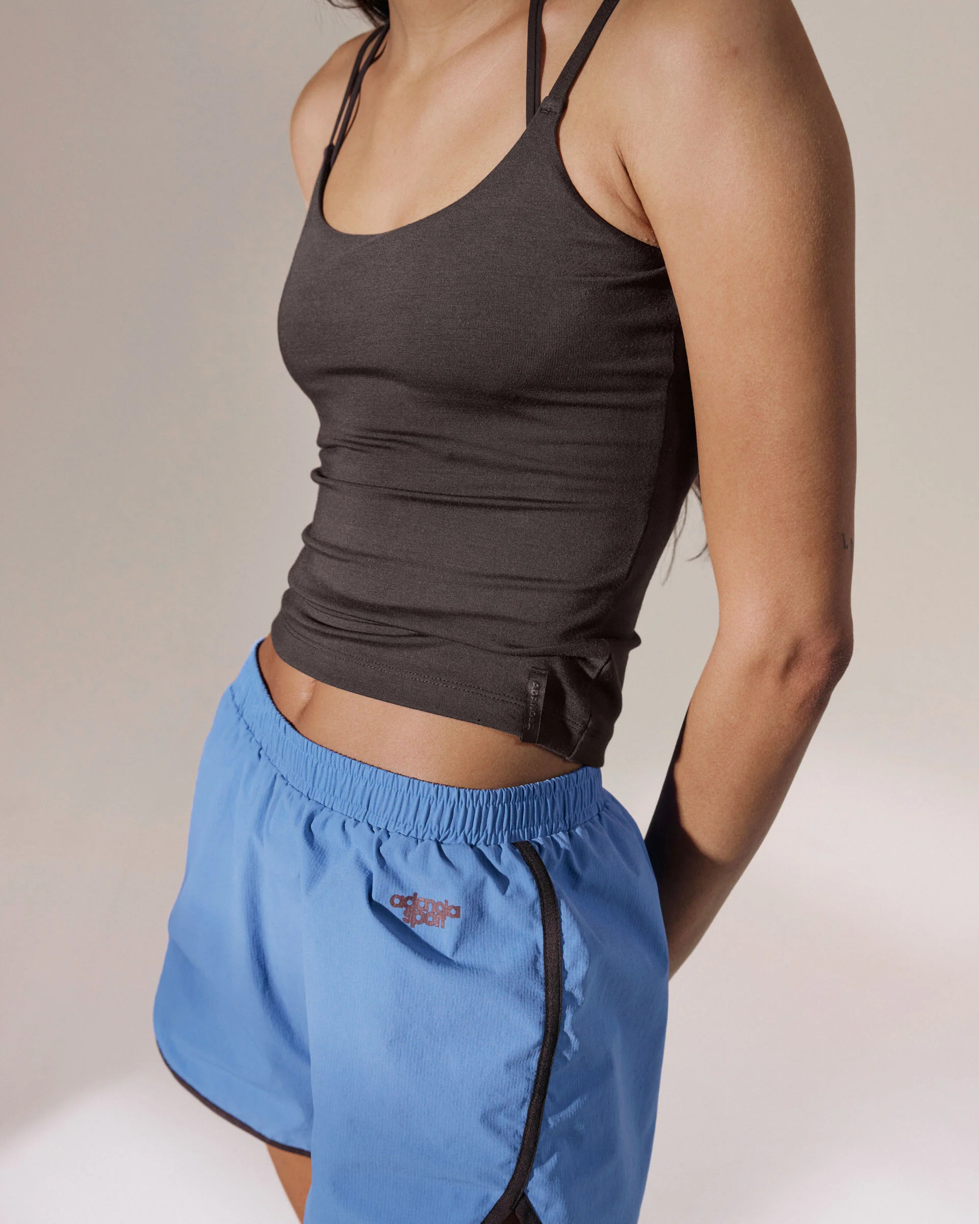 Modal Soft Skinny Strap Cami Top - Coffee Bean - Image 4