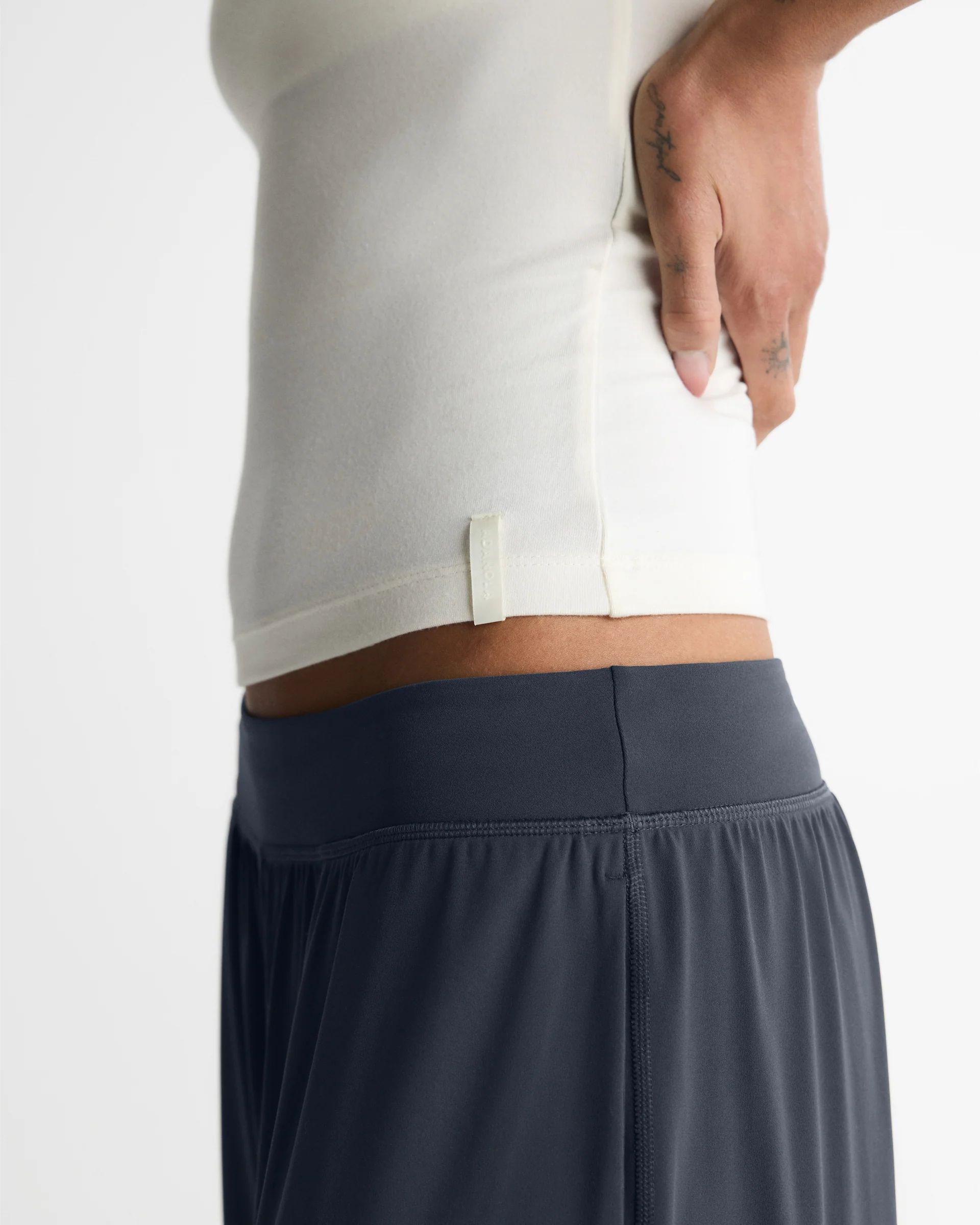 Modal Soft Skinny Strap Cami Top - Marshmallow White - Image 4