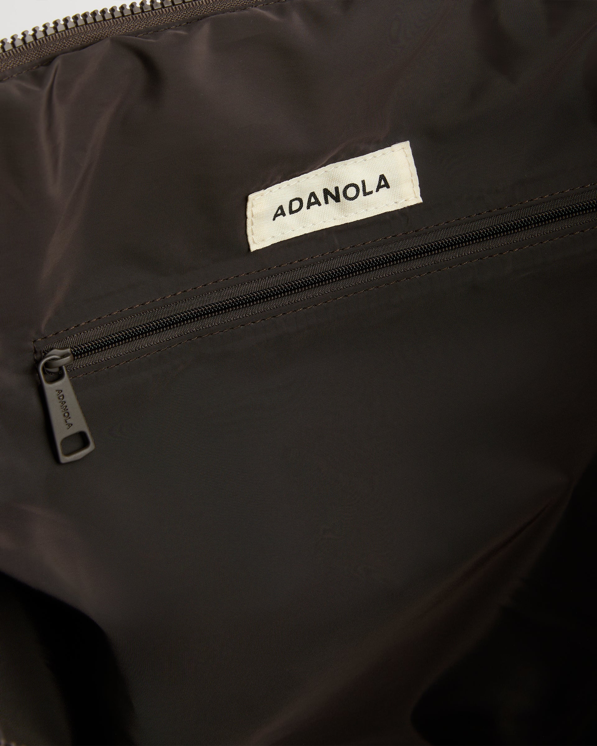 Quilted Nylon Weekender Bag - Coffee Bean - Image 6