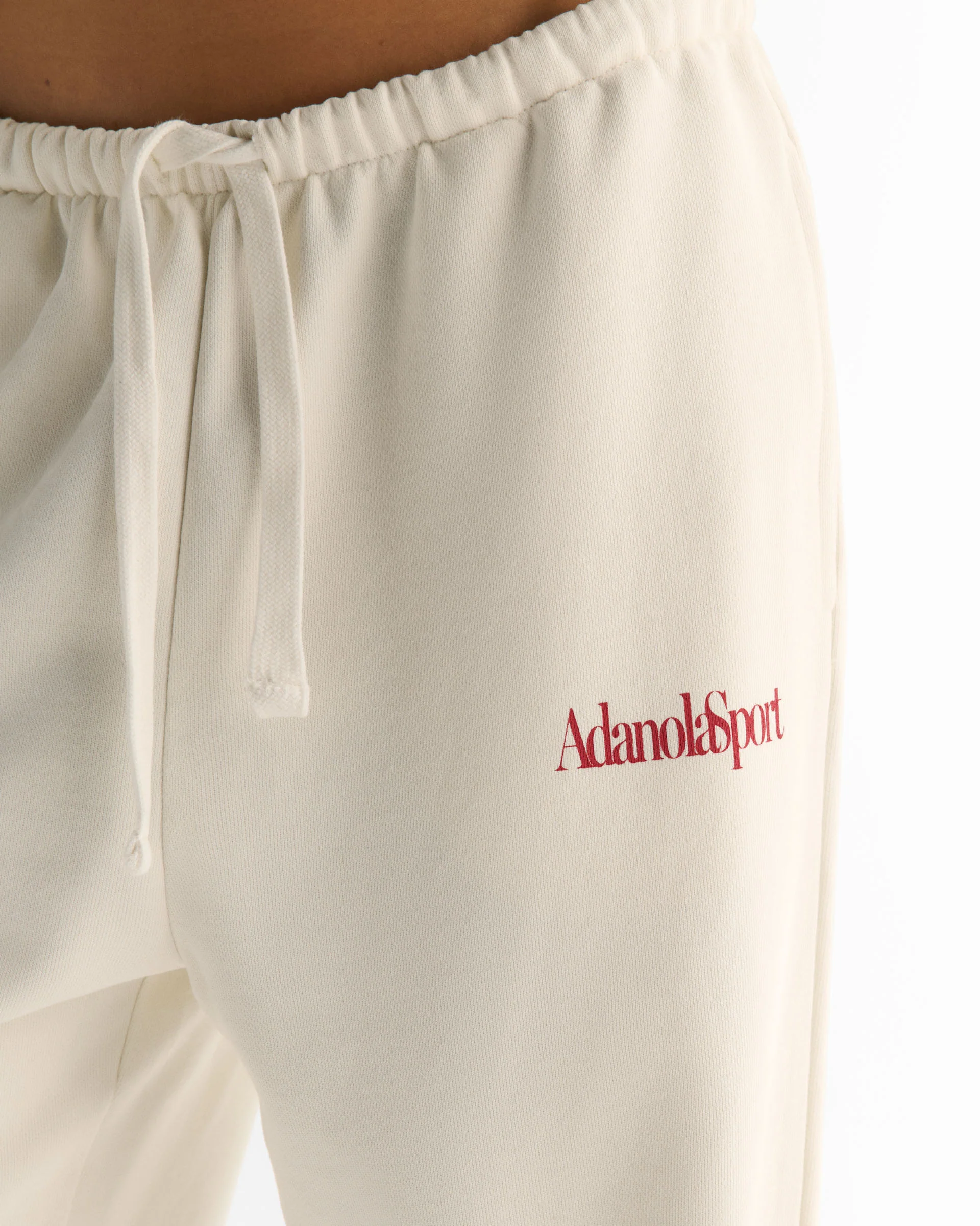 Retro AS Loose Fit Straight Leg Sweatpants - Marshmallow White/Classic Red - Image 3