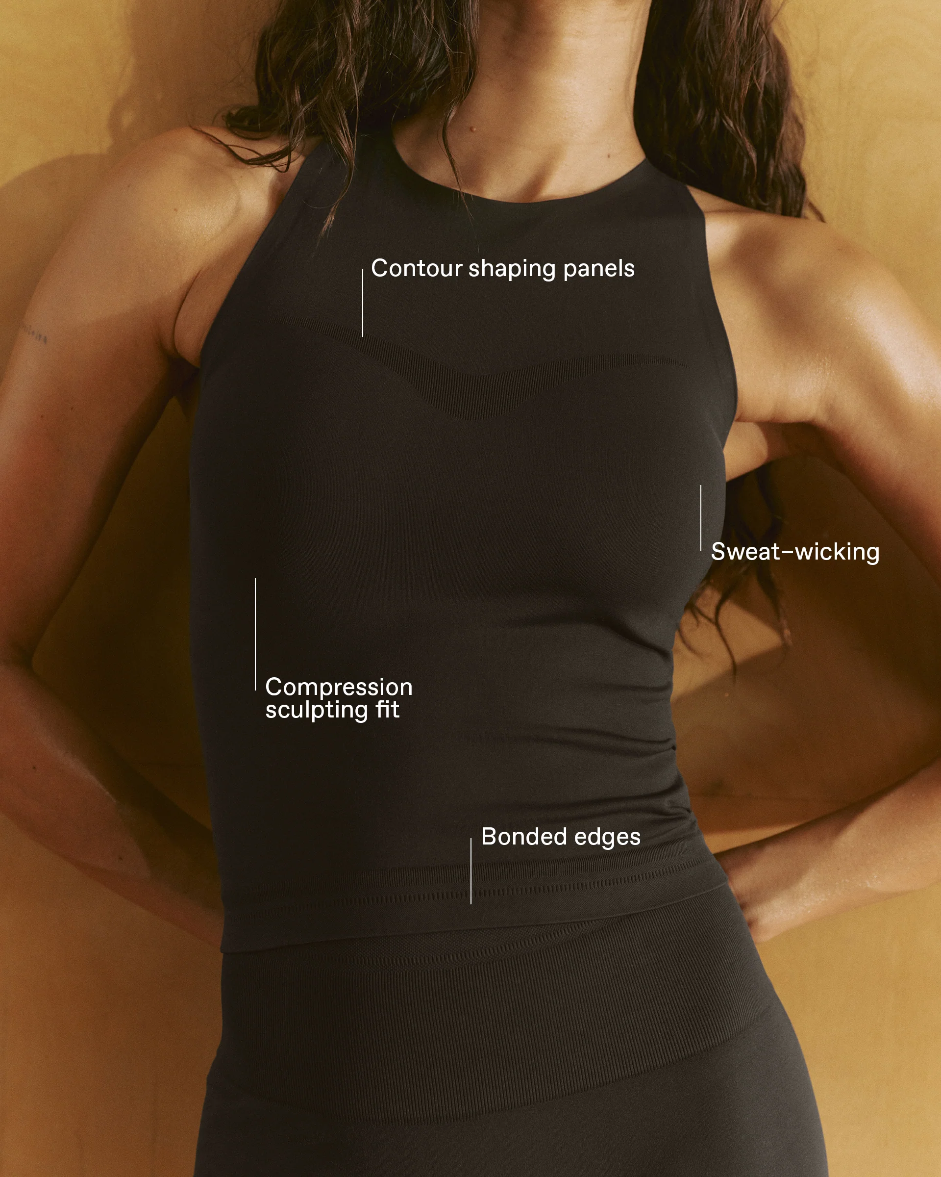 Seamless Racer Tank - Coffee Bean - Image 2