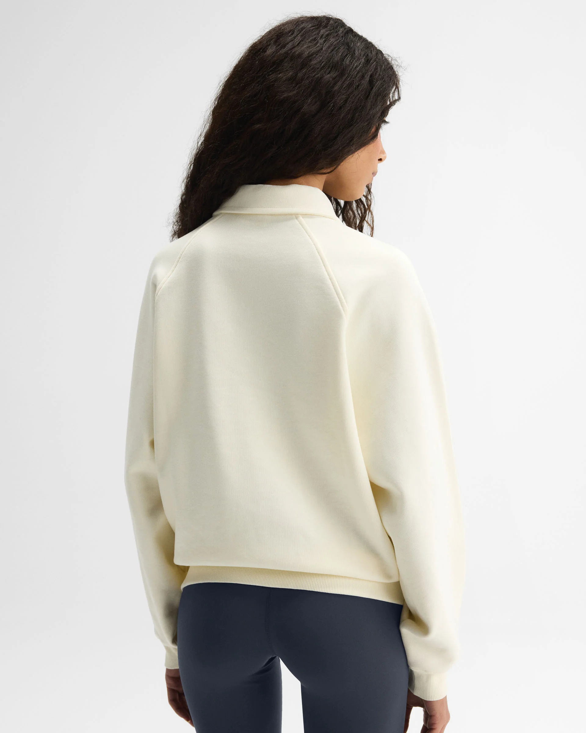 Slouchy Oversized Rugby Sweatshirt - Marshmallow White - Image 2