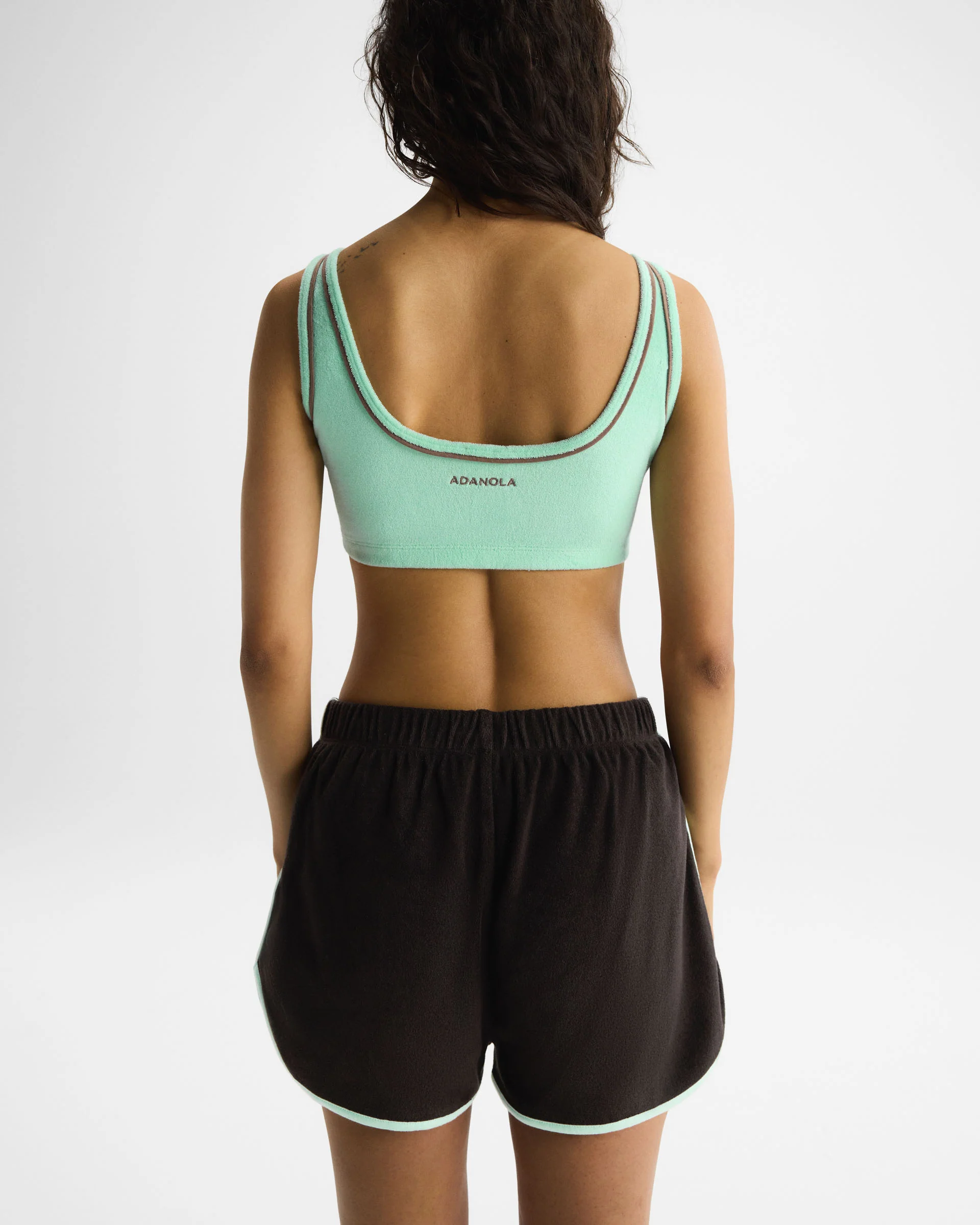 Terry Towelling Bralette - Mint Green - Image 4