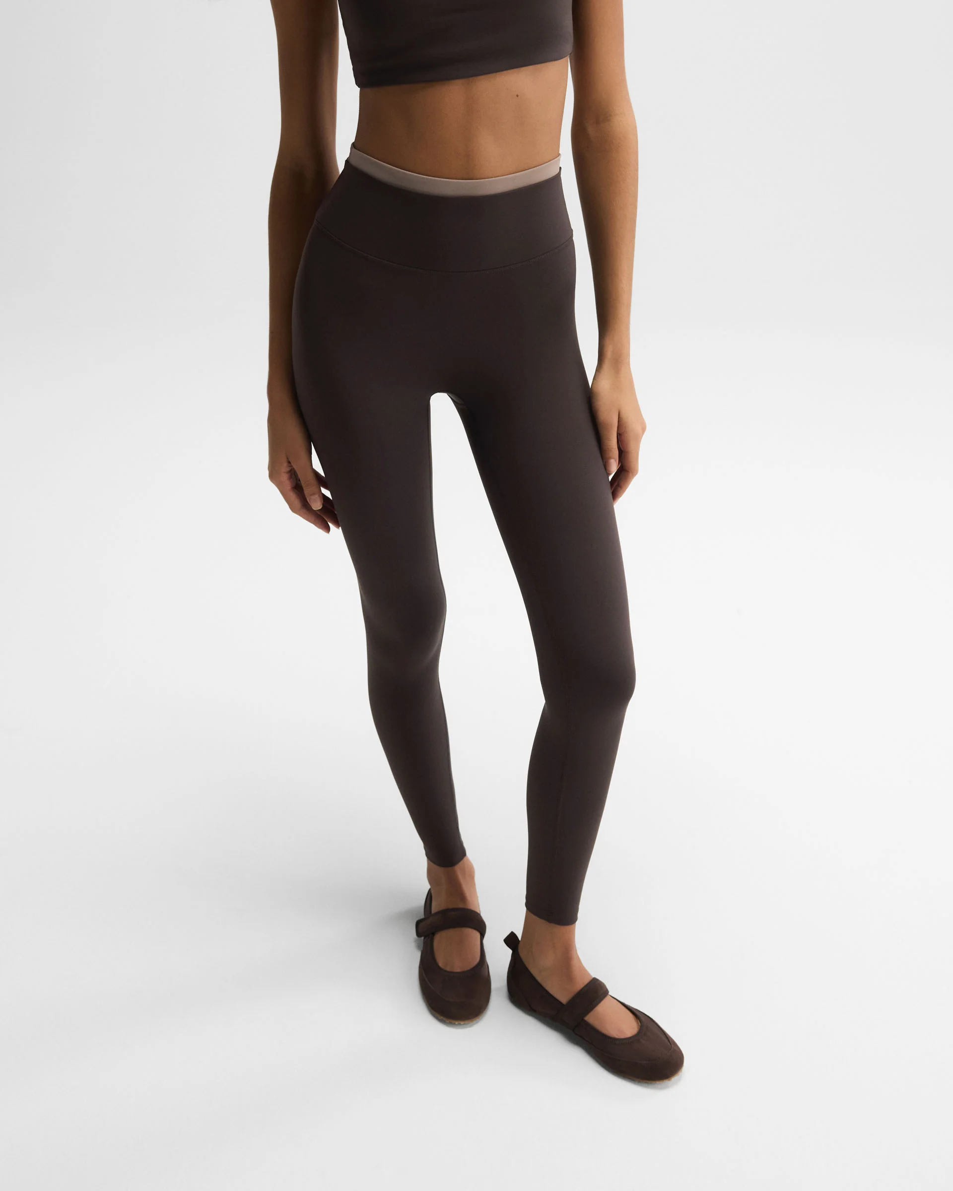 Ultimate Double Layer Leggings - Coffee Bean/Dusty Brown - Image 3