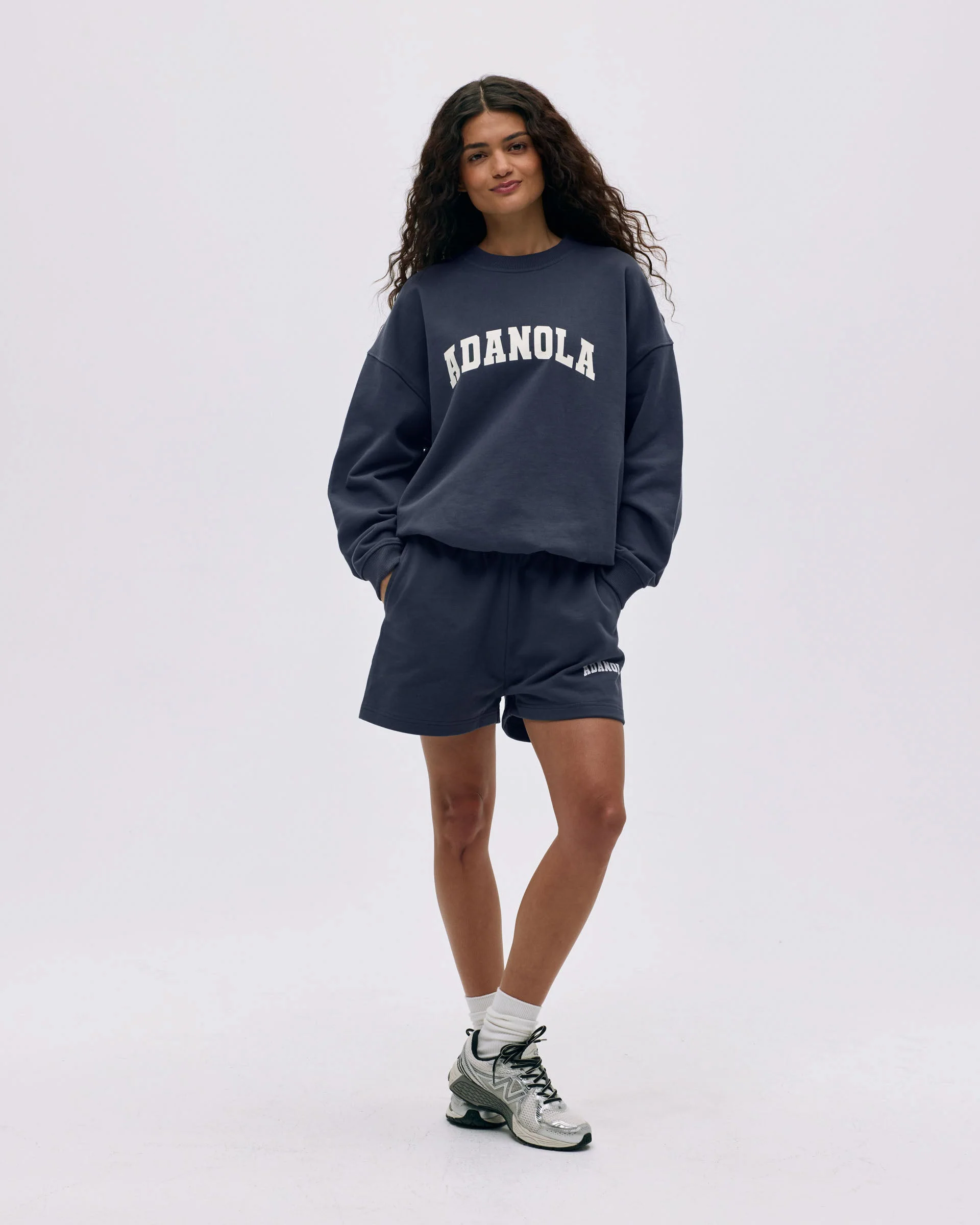Varsity Sweat Shorts - Midnight Blue/Marshmallow White