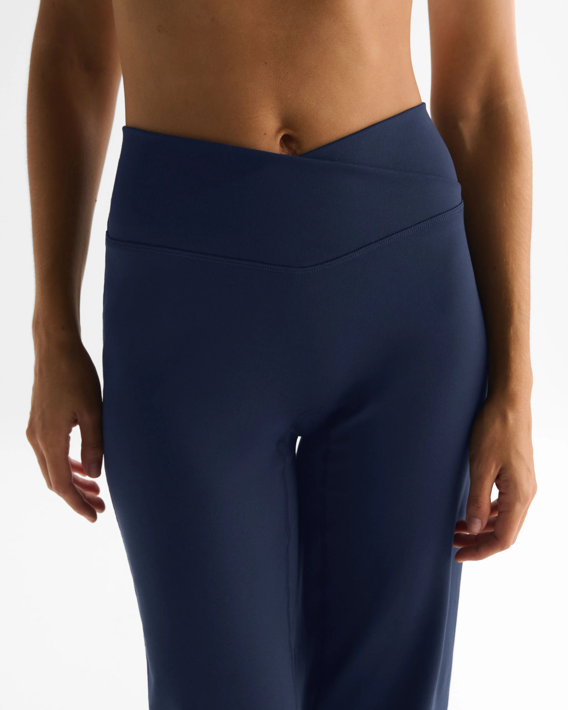 Wrap Yoga Pants - Navy Blue - Image 3
